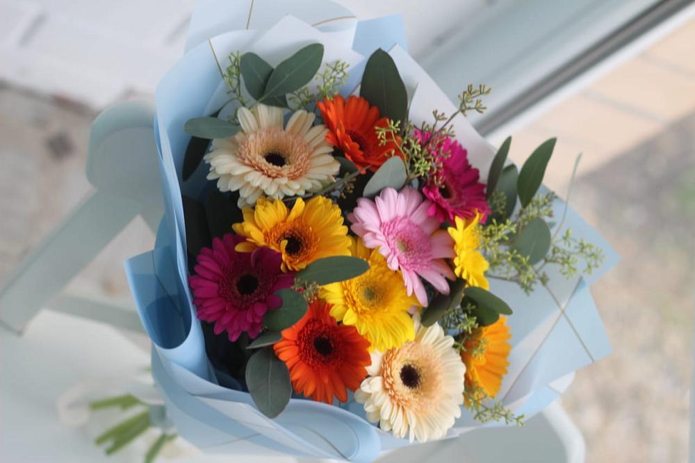 Букет цветов из: Герберы в Чехов-7