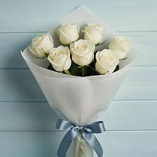 Букет 7 Белых роз Эдлесс Лав в Чехов-7