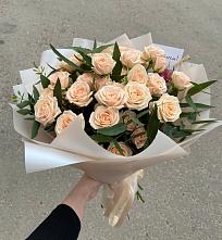 Букет Кремовые розы Латте в Чехов-7