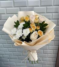 Букет цветов из:  Розы и Хризантемы в Чехов-7