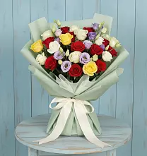 Букет цветов из:  Розы в Чехов-7