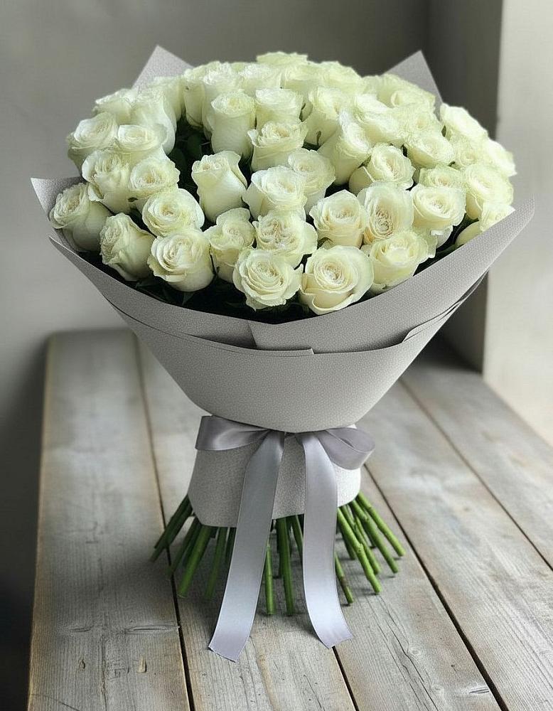 Букет 35 Белых роз в Чехов-7
