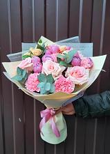 Букет цветов из:  Розы и Гвоздики в Чехов-7