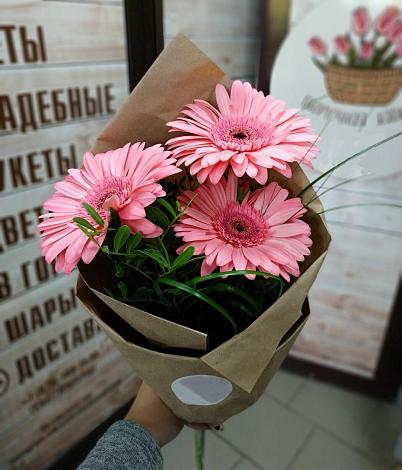 Букет цветов из: Герберы в Чехов-7