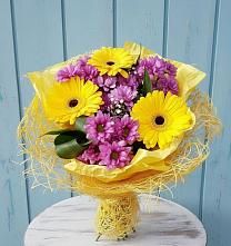 Букет цветов из:  Хризантемы и Герберы в Чехов-7