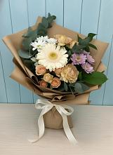 Букет цветов из:  Герберы и Хризантемы в Чехов-7