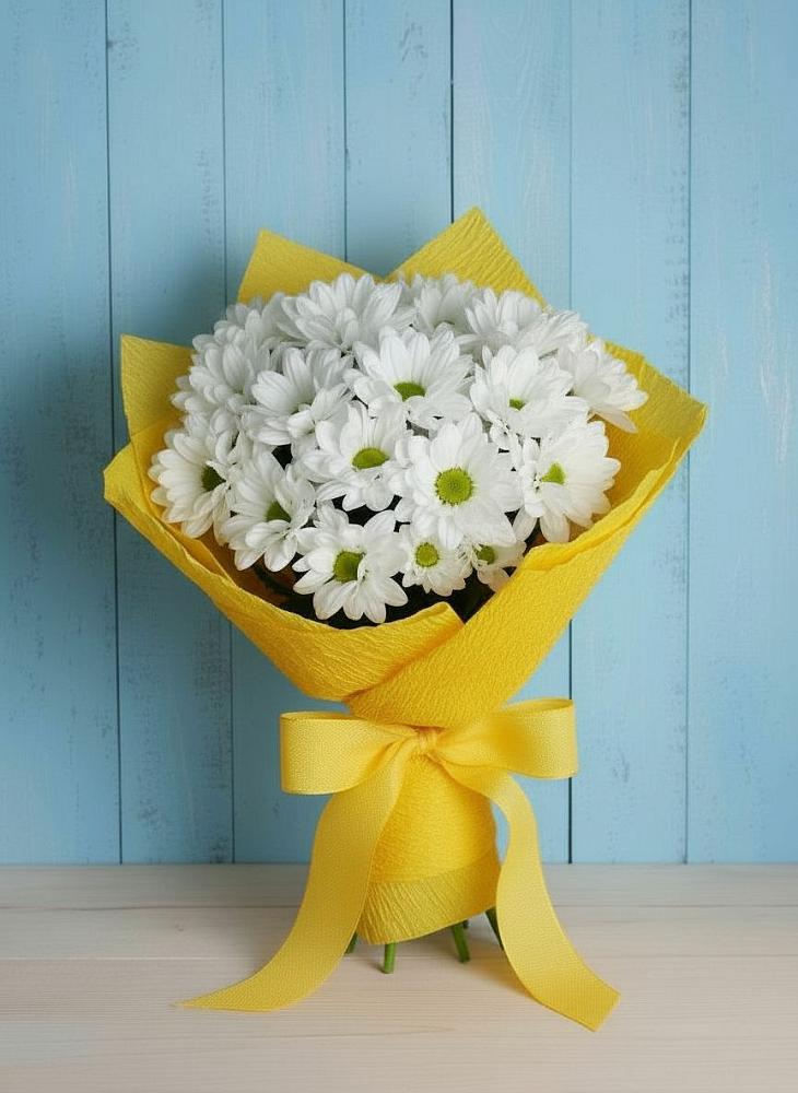 Букет цветов из: Хризантемы в Чехов-7