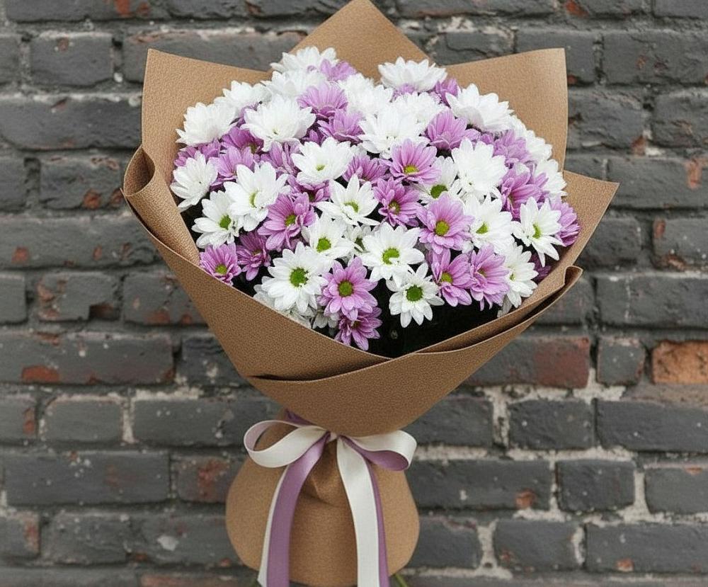 Букет цветов из: Хризантемы в Чехов-7