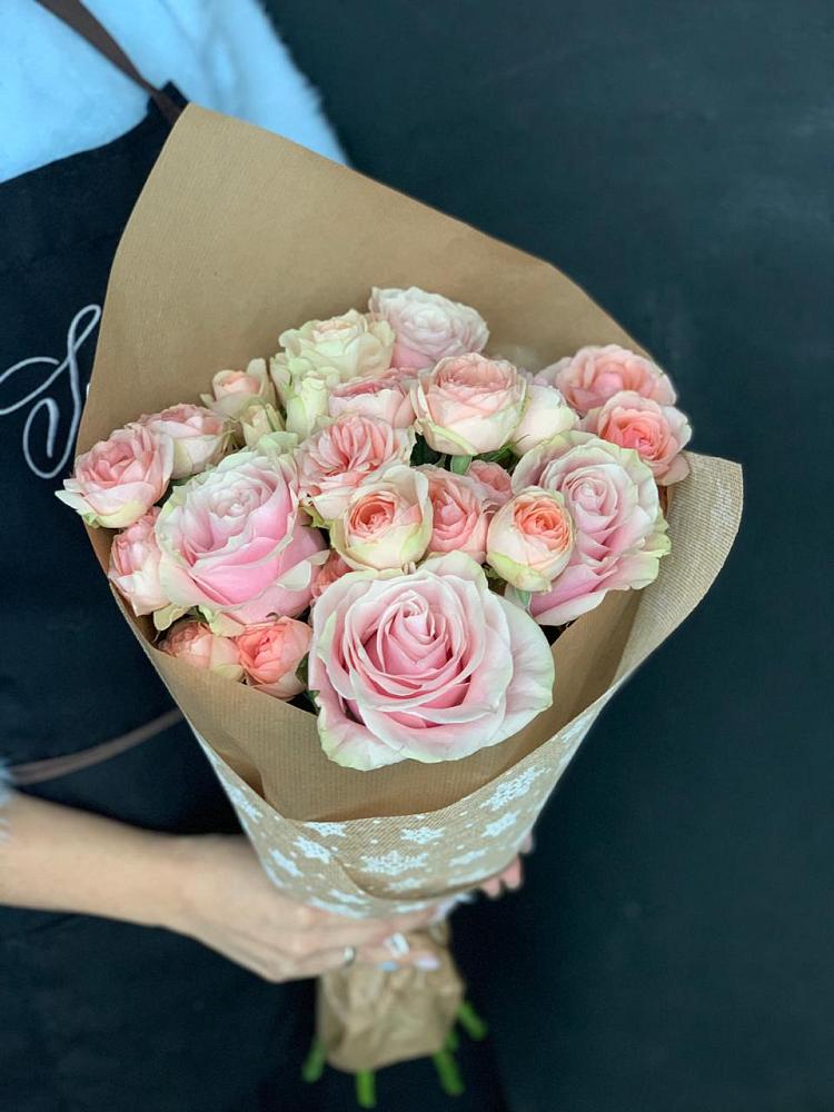 Букет цветов из: Хризантемы и Розы в Чехов-7