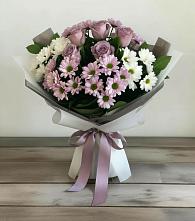 Букет цветов из:  Хризантемы и Розы #REPLACE_PRED# Чехов-7