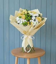 Букет цветов из:  Хризантемы и Розы в Чехов-7