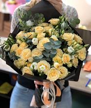 Букет цветов из:  Розы и Лизиантусы в Чехов-7