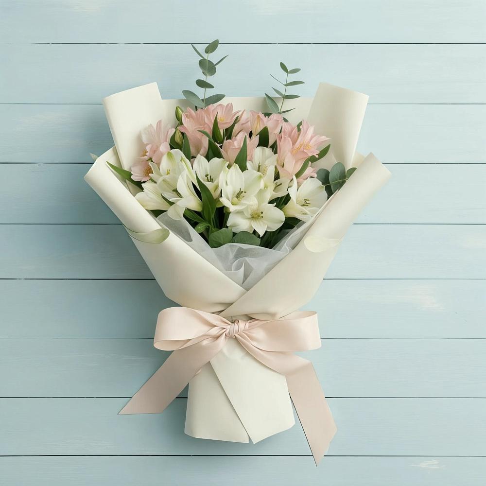 Букет цветов из: Альстромерии в Чехов-7