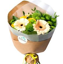 Букет герберы и розы в Чехов-7 Букет цветов из: Герберы, Розы и Хризантемы в Чехов-7