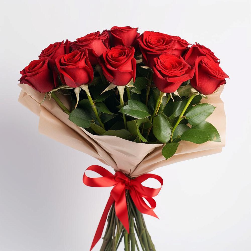 Букет 11 Красных роз Эдлесс Лав в Чехов-7