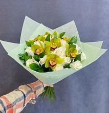 Букет цветов из:  Орхидеи и Розы в Чехов-7